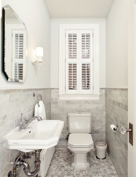 Shutters with a mirror behind might be good fake window effect                                                                                                                                                                                 More Window Over Toilet, Bathroom Window Ideas, 1950s Bathroom Remodel, Inexpensive Bathroom Remodel, Windowless Bathroom, Rustic Bathroom Remodel, Half Bathroom Remodel, Simple Bathroom Remodel, Guest Bathroom Remodel