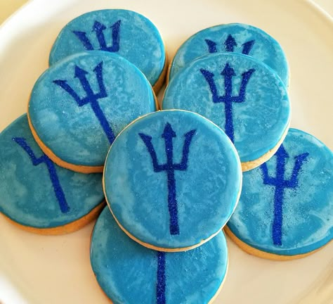 Percy Jackson Blue Cookies, Blue Pancakes Percy Jackson, Percy Jackson Inspired Food, Percy Jackson Wedding Theme, Percy Jackson Cupcakes, Percy Jackson Themed Cake, Percy Jackson Watch Party, Percy Jackson Sleepover, Percy Jackson Snacks