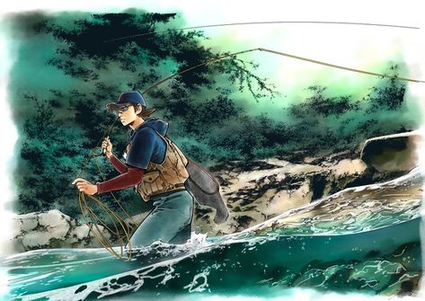 Alternative Illustration, Beach Fishing, Fishing, Fish, Anime, Quick Saves