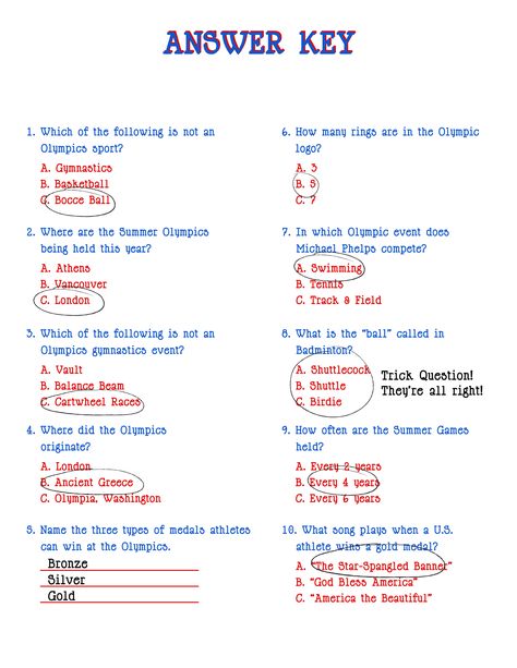 We have Olympic fever over here. The boys love cheering for their favorites and getting to see the different sports we don’t normally watch. They loved archery, fencing, gymnastics, and swimming so far. I’ve seen so many great printables and activities I thought I’d share some more in case you need a prescription for Olympic … Sports Trivia Questions And Answers, Olympic Printables, Pub Quiz Questions, Behavior Calendar, Sports Trivia, Sports Quiz, Fun Quiz Questions, Fun Trivia Questions, Fun Personality Quizzes