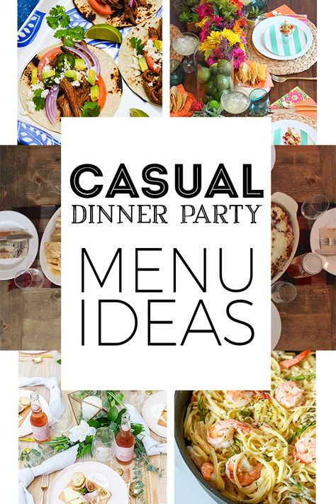 Casual Dinner Party Menu Ideas, Easy Dinner Menu, Summer Dinner Party Menu, Dinner Party Menu Ideas, Party Menu Ideas, Easy Dinner Party Recipes, Party Entrees, Casual Dinner Party, Ready Meals