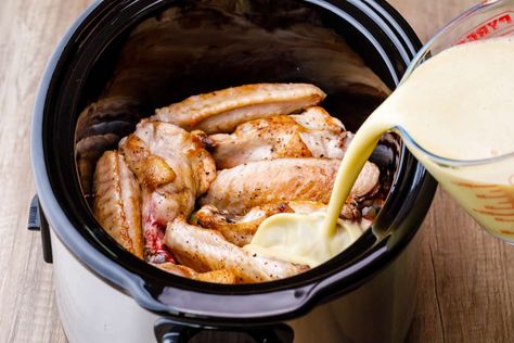 Turkey Wings In Crockpot, Turkey Wing Recipes Crockpot, Wings In Crockpot, Slow Cooker Turkey Wings, Crockpot Turkey Wings, Wings Recipe Crockpot, Bake Turkey Wings Recipe, Smothered Turkey Wings, Smoked Turkey Wings