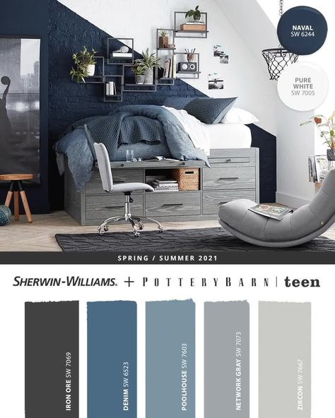 Teen Boy Bedroom Colors Paint Ideas, Teen Boy Bedroom Paint Ideas, Blue Teen Bedroom Boy, Teen Boys Room Paint Ideas, Teen Boys Bedroom Paint Colors, Teen Boy Paint Colors Bedroom, Blue Teen Boy Room, Bedroom Colors Paint Ideas, Boy Bedroom Colors