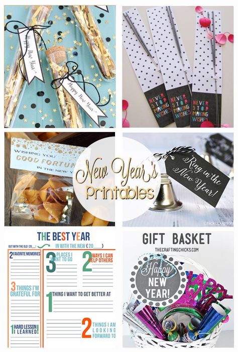 New Year's Eve Printables - party favors, gift tags, goals, banner, and so much more! New Year's Eve Crafts, Kids Party Crafts, Diy Quiet Books, Crafts For Teens To Make, Crafts For Adults, Crafts Easy, Dollar Store Crafts, New Year Celebration, Eve Parties