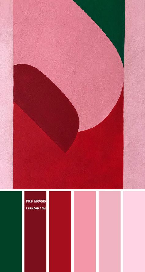 Pink Red Teal Color Palette, 2 Colour Palette, Red Pink Colour Palette, Green And Red Room Decor, Pink And Red Colour Scheme, 4 Colors Palette, Pink And Red Color Scheme, Pink Room Color Palette, Red Logo Color Palette