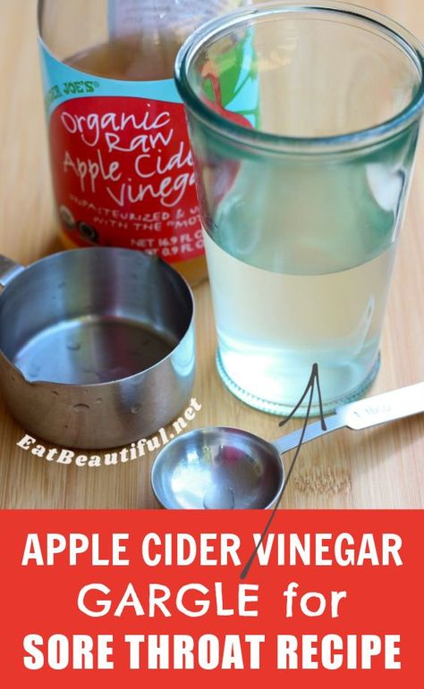 Have a sore throat? Here's my favorite remedy using ACV to help you get rid of a sore throat and get back to your normal self. | sore throat | apple cider vinegar | gargle | recipe Apple Cider Vinegar Sore Throat, Acv Sore Throat Remedy, Apple Cider Vinegar For Sore Throat, Sore Throat Gargle Remedies, Throat Gargle Remedies, Natural Sore Throat Remedies For Adults, Diy Sore Throat Remedy, Acv For Sore Throat, How To Get Rid Of A Sore Throat Fast