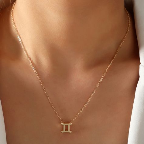 Gemini Pendant Necklace Gold Zodiac Sign - Click Image to Close Gemini Pendant Necklace, Gemini Necklace, Gemini Pendant, Zodiac Constellation Necklace, Cheap Necklaces, Constellation Necklace, Pendant Necklace Gold, Zodiac Necklace, Zodiac Jewelry