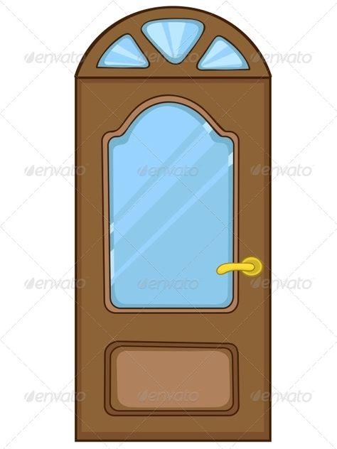 Doorway Entrance, Bedroom Cartoon, Cartoon Home, Diy Room Decor Videos, Shape Vector, Background Cartoon, Door Picture, Cartoon Clip, Cartoon House