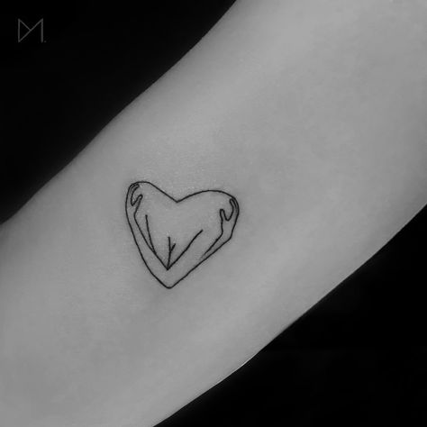 Self Love Arm Tattoo Empowering Tattoos, Tattoo On Arm, Small Heart Tattoos, The Best Tattoos, Self Love Tattoo, Fairy Tattoo Designs, Shape Tattoo, Love Tattoo, Best Tattoos