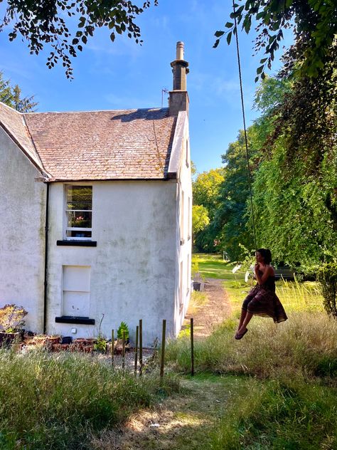 a girl on a rope swing next to a country cottage, in the summertime Start Of Summer Aesthetic, Abba Summer Aesthetic, Folklore Summer Aesthetic, Cottage Summer Aesthetic, Scottish Summer Aesthetic, Old Summer Aesthetic, English Summer Aesthetic, American Summer Aesthetic, Country Cottage Aesthetic