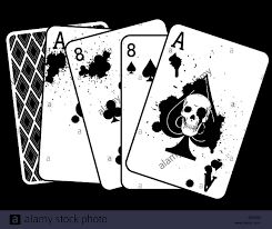 Aces And Eights Tattoo Ideas, Dead Man’s Hand Tattoo, Dead Mans Hand Tattoo, Dead Mans Hand, Mans Hand, Playing Card Tattoos, Aces And Eights, Spade Tattoo, 3 Monkeys