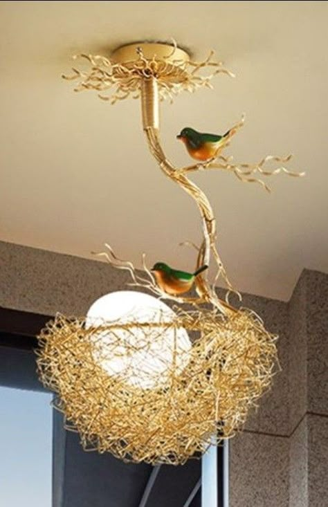 Cool Chandeliers, Cute Room Decor, House Interior Decor, Bird Nest, Dream House Decor, Dream Home Design, Cool Lighting, Show Me, Light Fixture