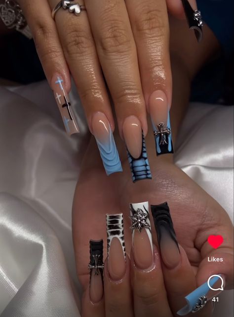 Acrylic Toe Nails, Long Acrylic Nail Designs, Colored Acrylic, Nice Nails, Colored Acrylic Nails, Dope Nail Designs, Her Nails, Short Square Acrylic Nails, Long Acrylic Nails Coffin