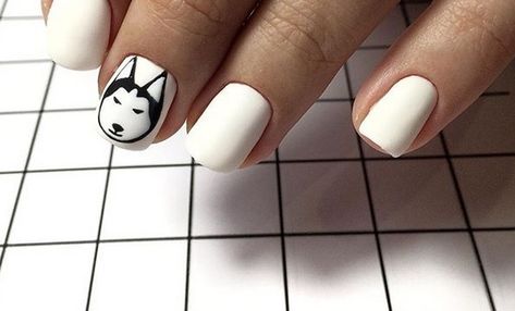 15 Best Husky Nail Designs of 2019 Husky Nail Designs, Husky Nail Art, Husky Nails, Crazy Husky, Dog Nail Art, Fox Nails, Dog Nails, Manicure Ideas, Street Nails