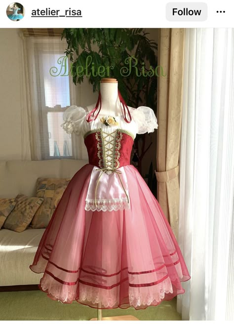 Nutcracker Dresses, Peasant Dress Costume, Short Princess Dress, Ballet Costumes Tutus, Peasant Costume, Descendants Dr, Nutcracker Costumes, Baby Dance, Figure Skating Competition Dresses