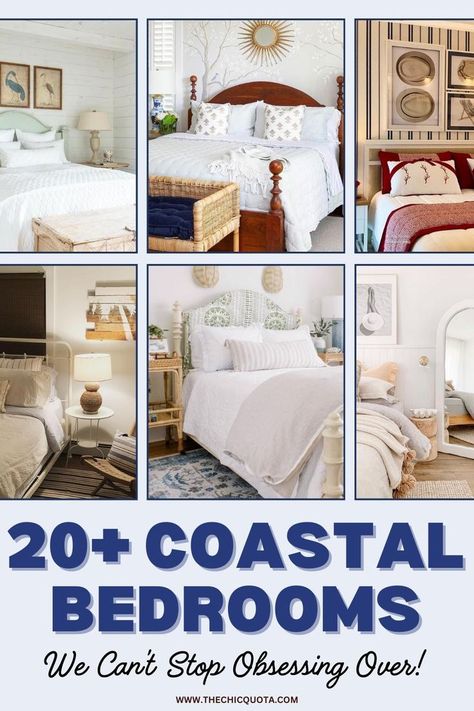 coastal bedrooms Coastal Coquette Bedroom, Beachy Bedroom Aesthetic, Coastal Coquette, Coastal Bedroom Aesthetic, Coastal Bedroom Decor, Coquette Bedroom, Coastal Bedroom Ideas, Coastal Bedroom Furniture, Coastal Bathroom Decor