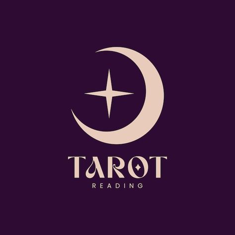 Vector astronomy tarot card reading logo... | Premium Vector #Freepik #vector Witch Branding, Tarot Logo, Tarot Card Reading, Logo Emblem, Reading Tarot Cards, Card Reading, Tarot Decks, Tarot Card, Logo Designs