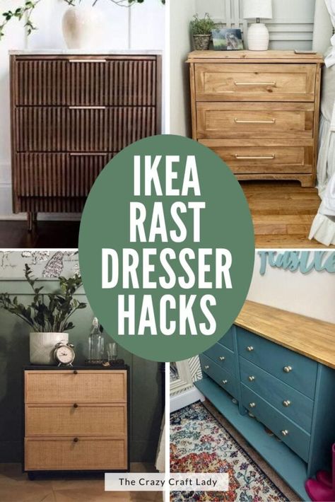 Ikea Rast Dresser Hacks Ikea Rast 3 Drawer Chest Hack, Add Rattan To Furniture, Masculine Dresser Makeover, Diy Rast Ikea Hack, Rast Drawers Hack, Ikea Rast Dresser Makeover, Malm 6 Drawer Dresser Hack, Rast Nightstand Hack, Ikea Rast Dresser Hack