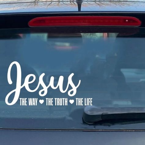 Just found this amazing item on AliExpress. Check it out! $3.16 | Jesus The Way Truth  Life Car Window Sticker Decal Religious Christian Bible Verse Vinyl Auto Vehicle Decor Bible Verse Vinyl, Running Motivation Quotes, Vehicle Decor, Car Window Stickers, Cute Car Accessories, Christian Bible Verses, Body Stickers, Car Decals Vinyl, Christian Bible