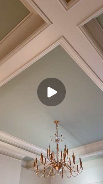 Cindy Alberding on Instagram: "Just in case you were struggling to make the leap— do it! Designer: @cindyalberding Paint: @benjaminmoore Tree Moss, 508 #ceiling #paintedceiling #cofferedceiling #ceilingdesign #detail #paint #color #contemporary #classic #classicdesign #timeless #bespoke #elevated #lookingup" Painted Coffered Ceiling, Painted Ceiling, Coffered Ceiling, Contemporary Classic, Ceiling Design, Paint Color, Just In Case, Classic Design, Color Palette