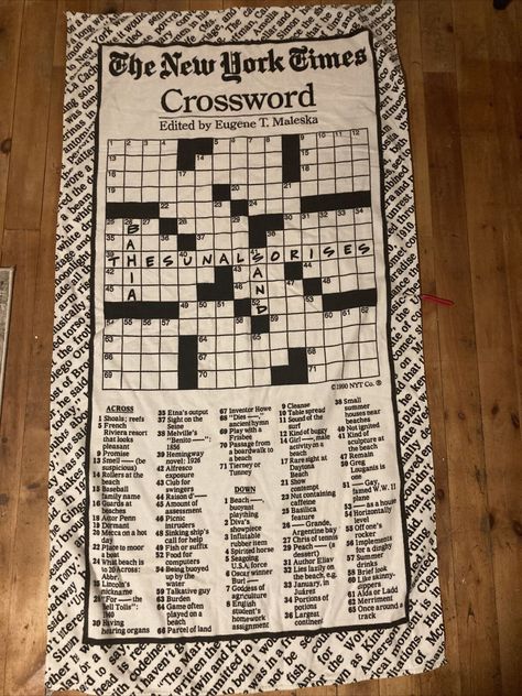 Newspaper Games, Newspaper Crossword, Crossword Puzzle Design, Nyt Crossword, People Magazine Crossword Puzzles, Large Print Crossword Puzzles Printable, Vintage New York, Crossword Puzzle, Dundee