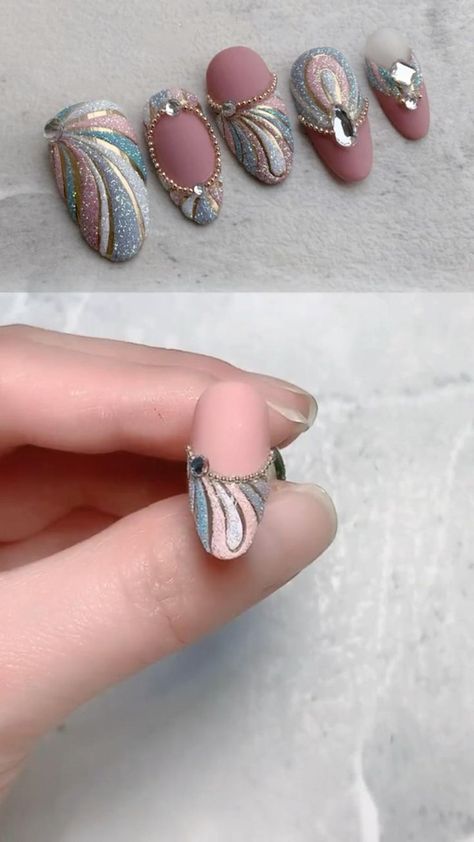 Pin on Trendy nails designs Pinterest Mirror, Zebra Nail Art, Fancy Nail Art, Nails With Design, 3d Nail Art Designs, New Nail Art Design, Art Deco Nails, Rose Nail Art, Elegant Nail Art