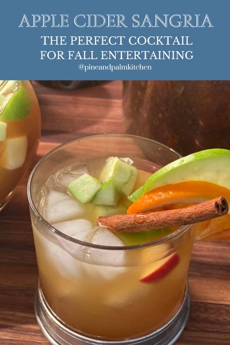 Bring an elegant and festive touch to your gathering with this Make-Ahead Apple Cider Sangria—a refreshing blend of crisp Granny Smith apples, sweet pears, pomegranate seeds, and blood oranges, mixed with white wine, vodka, and fresh apple cider. Garnished with charming apple fans and cinnamon sticks, this inviting sangria is perfect for holiday celebrations and autumn evenings. Apple Cider Sangria Recipe, Cider Sangria, Sangria Cocktail, Apple Cider Sangria, Sangria Recipe, Wheat Berries, Fall Fruits, Local Honey, Sangria Recipes