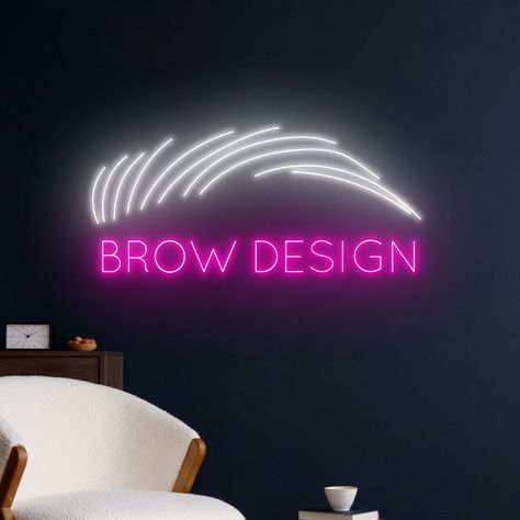 #NeonSignNames #NeonInspiration #NeonSigns #BrightIdeas Brow Room, Spa Wall Decor, Spa Wall, Brow Studio, Light Brow, Business Mission, Neon Signage, Catchy Names, Neon Hair