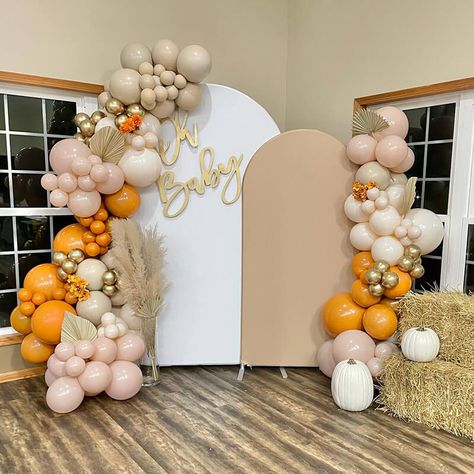 3x6ft Chiara Arched Backdrop Frame – ubackdrop Wooden Backdrop Table, Balloon Arch Backdrop Over Table, Ring Backdrop Babyshower, Baby Shower Flower Ring Backdrop, Fall Baby Shower Main Table, Fabric On Balloon Arch, My Little Pumpkin Balloon Garland, Simple Boho Party Backdrop, Baby Shower Balloon Arch