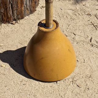 show you how to make a concrete umbrella base from an IKEA lamp shade Ikea Melodi, Sealing Concrete Countertops, Ikea Lampshade, Ikea Lamp Shade, Decorative Aggregates, Outdoor Umbrella Stand, Concrete Mold, Ikea Lamp, Silicone Caulk