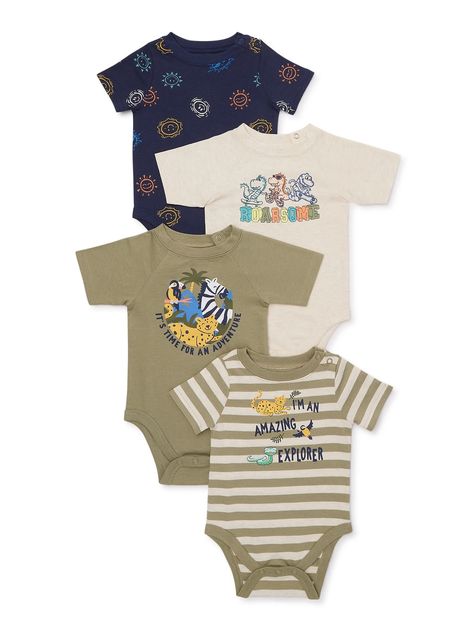 Arrives by tomorrow Buy Garanimals Baby Boy Short Sleeve Bodysuit Multipack, 4-Pack, Sizes 0-24 Months at Walmart.com Newborn Baby Boy Clothes Summer, Walmart Clothes, Walmart Baby, Newborn Baby Boy Clothes, Baby Boy Clothes Newborn, 3 Month Baby, Infant Boys, Newborn Baby Boy, Gerber Baby