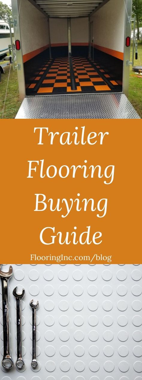 Trailer Flooring Ideas, Most Durable Flooring, Flooring Diy, Mobile Home Makeovers, Home Gym Flooring, Garage Flooring, Home Panel, Best Trailers, Pvc Flooring