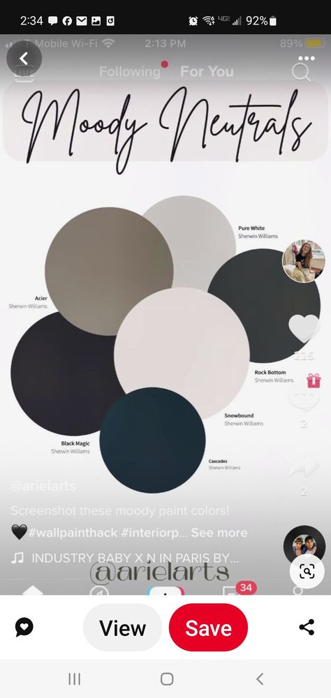 Black And Taupe Color Palette, Montana Interior, Taupe Color Palettes, Hale Navy, Black Color Palette, Interior Color Schemes, House Color Schemes, Bathroom Reno, House Paint