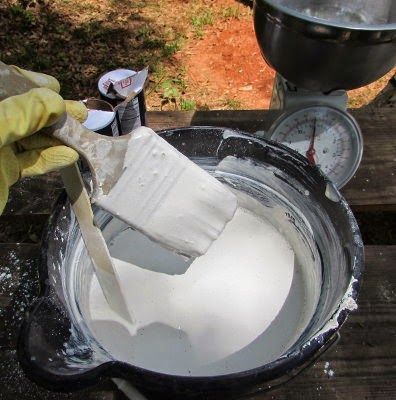 Mixing whitewash to paint the inside of the chicken coop. Best Chicken Coop, Keeping Chickens, Building A Chicken Coop, Chicken Coop Plans, Diy Chicken Coop, Chicken Diy, Chicken Runs, Homestead Survival, Chicken House