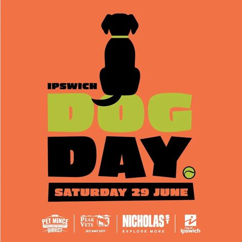 Treat your four-legged bestie to a fun day out at Ipswch Dog Day this weekend! Join me and 60 other stalls at Tulmur Place /Nicholas Street in Ipswich this Saturday, 29th June from 10am - 2pm. There will be stalls selling accessories and treats, I've got your dog themed jewellery covered, including some for your doggie. There will be dog friendly ice cream, food trucks and of course coffee! If you're into competitions, then there is a junior handler competition, live music, a dog groomi... International Dog Day, Three Dog, Dog Bakery, Dog Day, Poster Series, Dog Themed, Fun Day, Event Poster, Food Trucks