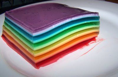 Layered Jello Recipe Cool Whip, Ribbon Jello Recipe With Sour Cream, Ribbon Jello Recipe, Ribbon Jello, Easter Jello, Rainbow Jello Recipe, Layered Jello Recipe, Jello Creations, Jello Eggs