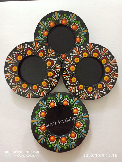 Dot Mandala Tea Light Holder, Quilling Candle Holder, Painted Mirror Art, Worli Painting, Acrylic Rangoli, Pen Craft, Art Decor Diy, Mandala Art Lesson, Art And Craft Videos