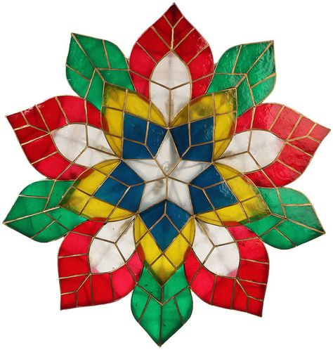 I like the flower-inspired theme of this parol Christmas Mosaics, Mosaic Madness, Mosaic Stained, Glass Mosaic Art, Mosaic Flowers, Mosaic Artwork, Mosaic Garden, Mosaic Wall Art, Mosaic Projects