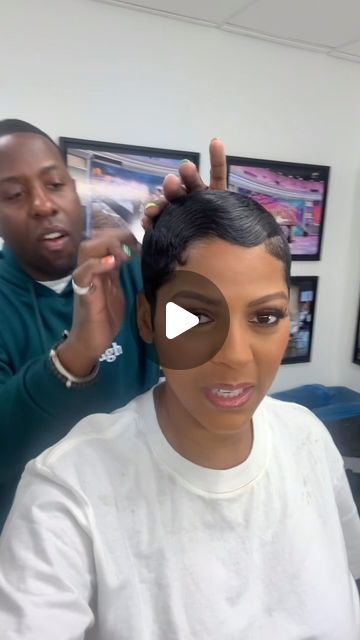 Tamron Hall on Instagram: "Book Tour #TamCam! Did you see yesterday’s show? We’re taking #WatchWhereTheyHide to the people! I’m so excited to see you all — all the details plus how you can get your signed copy are in the link in my bio 📚♥️" Tamra Hall Hair, Tamara Hall Hair, Tapered Sides Long Top Black Women, Tameron Hall Hair Styles, Tamara Hall Hair Short Hairstyles, Tamron Hall Haircut 2023, Super Short Hair Black Women, Tamron Hall Haircut, Short Sew In Hairstyles For Black Women