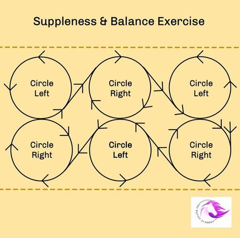 Elly Wishart - Equestrian Performance Coach on Instagram: "This is a great exercise for working on keeping balance through a change of rein and working towards even suppleness on both reins. The continuous changing of rein means the horse will find their neutral balance quicker and become more free in their movement. This can be done with any size circle in walk trot or canter (with changes or using counter canter) depending on horses stage of development and arena size. You end up riding arou Barrel Racing Exercises, Horse Activities, Riding Ideas, Dressage Videos, Horse Riding School, Dressage Exercises, Equestrian Jumping, Horse Training Exercises, Horse Farm Ideas