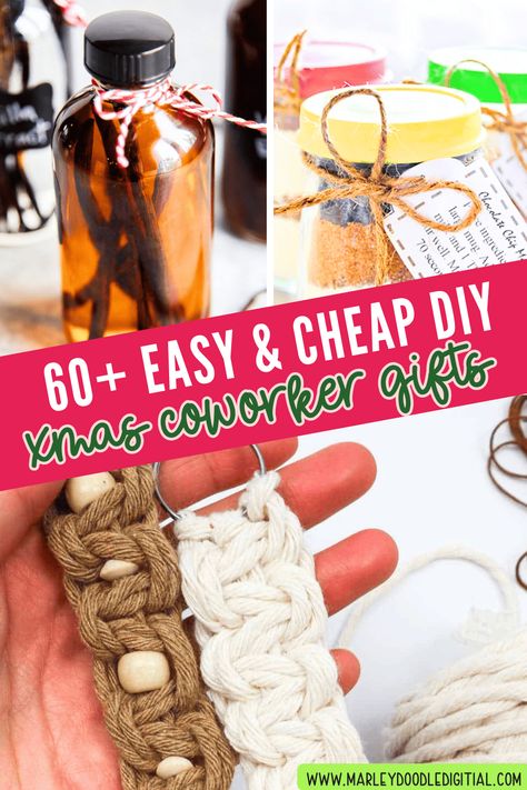 Discover 63 of the best DIY Christmas gifts for coworkers that are easy to make and budget-friendly! From unique crafts to delicious homemade treats, these ideas are perfect for spreading holiday cheer in the office. Get inspired to create thoughtful and affordable gifts that your coworkers will love! Bulk Gifts For Coworkers Easy Diy, Diy Christmas Office Gifts, Easy Christmas Gifts For Coworkers Diy, Homemade Gifts For Coworkers Christmas, Xmas Gifts For Coworkers, Diy Easy Christmas Gifts, Christmas Gifts Coworkers, Gifts For Classroom, Best Diy Christmas Gifts