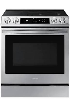 Electric Slide In Range, Electric Stoves In Kitchens, Slide In Electric Range Kitchen, Electric Ranges That Look Like Gas, Electric Range Kitchen, Electric Stove Kitchen, Stove With Griddle, Garage Build, Double Oven Range