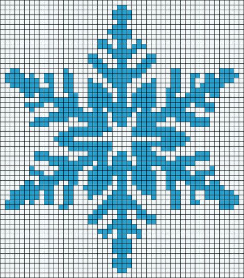 Fair Isle Knitting Patterns Charts Snowflake, Snowflake Pixel Art, Snefnug Med Perler, Cross Stitch Snowflake, Pixel Art Noel, Snowflake Cross Stitch Pattern, Snowflake Cross Stitch, Snow Pattern, Xmas Cross Stitch