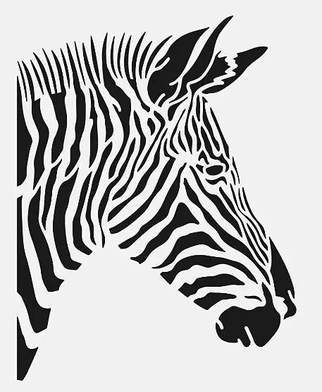 8"x10" Clear Plastic Stencil - Zebra (SA285) | eBay Black And White Stencil, Stencil Animals, Shapes Stencil, Zebra Drawing, Fabric Tiles, Airbrush Painting, Clear Plastic Sheets, Drawing Stencils, Plastic Stencil