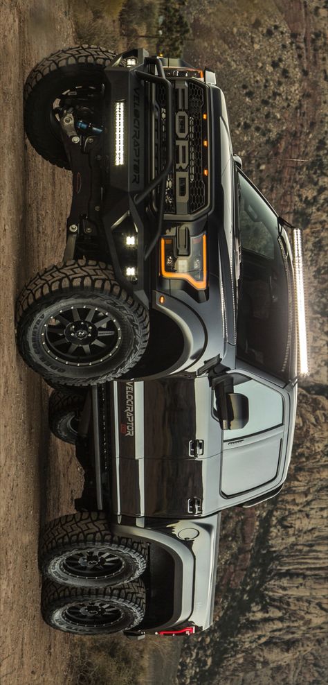 Hennessy Velociraptor 6x6, Ford Hennessey Velociraptor 6x6, Ford Ranger Raptor Wallpaper, Ford Raptor Offroad, Ford Velociraptor, Shelby Raptor, Big Ford Trucks, Ford F150 Raptor, Ford Ranger Raptor