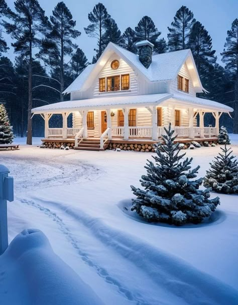 Houses In Montana, Cute Small Homes, Western Decorating Ideas, Cute Architecture, Acreage Living, Curbside Appeal, Christmas Picture Ideas, Farm Homes, Prepare For Christmas