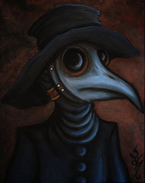 Medieval Plague Doctor, Doctor Painting, Art Sinistre, Old Nursery Rhymes, Plague Doctors, Plague Mask, Halloween Folk Art, Mask Painting, All Falls Down