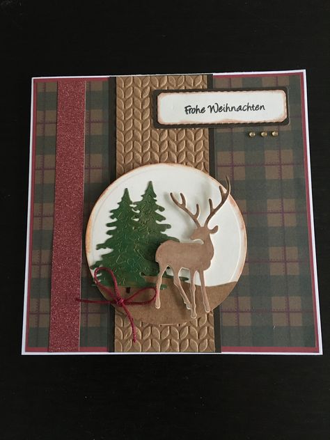 Hunting Cards Handmade, Deer Cards Handmade, Country Christmas Cards, Masculine Christmas, Rustic Christmas Cards, Funny Family Christmas Cards, Deer Cards, Holiday Cards Handmade, Fun Christmas Cards