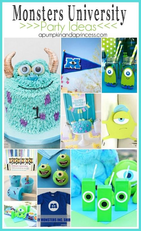 Monsters Birthday Party, Monster University Birthday, Monster University Party, University Party, 4de Verjaardag, Monster Inc Birthday, Anniversaire Diy, Monster Birthday Parties, Monsters University