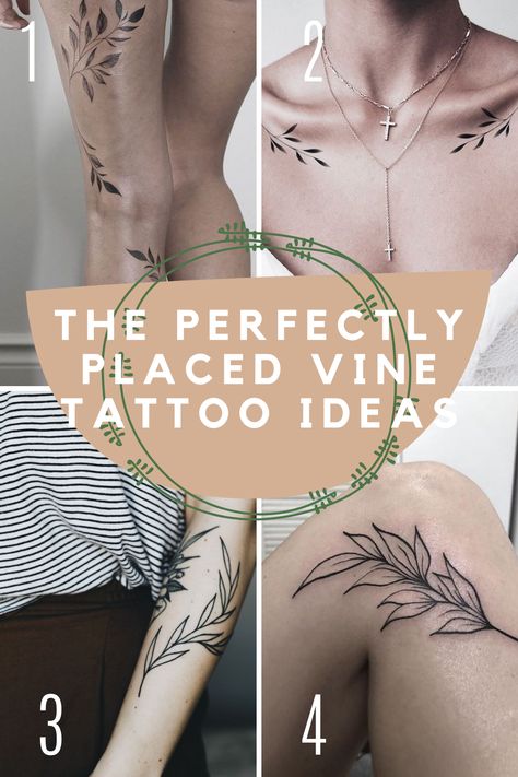 Vine Tattoo Ideas (47+) to Represent Thriving + Surviving - tattooglee Wrist Tattoos For Women Vines, Female Vine Tattoo, Fine Line Floral Vine Tattoo, Vines Filler Tattoo, Floral Vine Wrist Tattoo, Dainty Floral Vine Tattoo, Trailing Tattoos For Women, Vines Hip Tattoo, Tattoo Ideas Female Vines